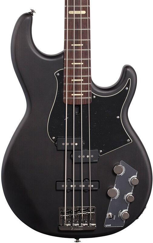 Yamaha BB734A Electric Bass Guitar (with Gig Bag), Transparent Black, Body Straight Front