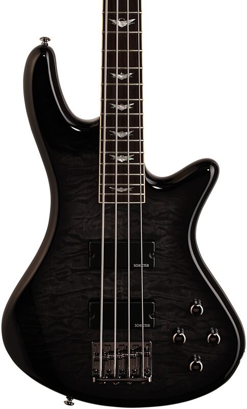 Schecter Stiletto Extreme-4 Electric Bass, See Thru Black, Body Straight Front