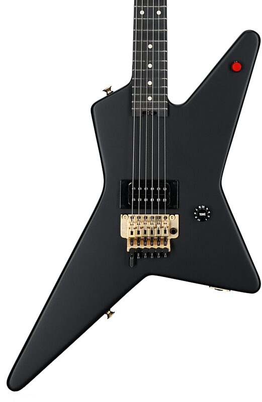 EVH Eddie Van Halen Star Limited Edition Electric Guitar (with Gig Bag), Satin Black, with Gold Hardware, USED, Blemished, Body Straight Front