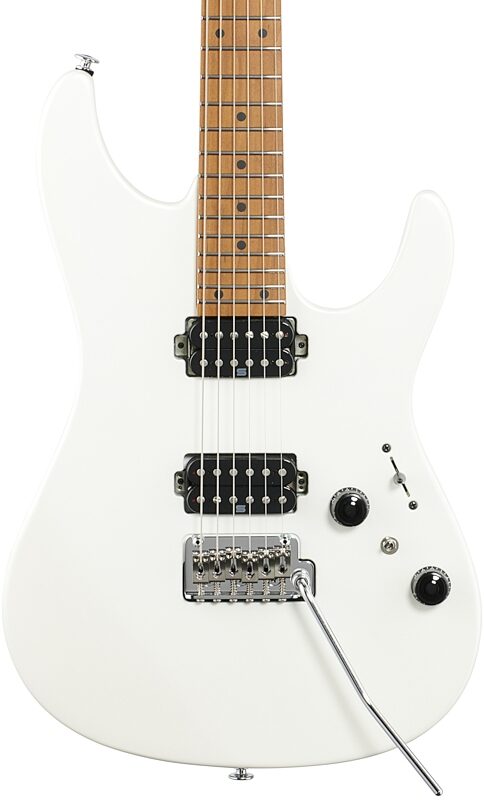 Ibanez Prestige AZ2402 Electric Guitar (with Case), Pearl White Flat, Body Straight Front