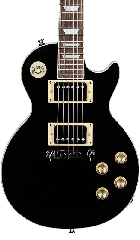 Epiphone Power Player Les Paul Electric Guitar (with Gig Bag), Dark Matter Ebony, Blemished, Body Straight Front