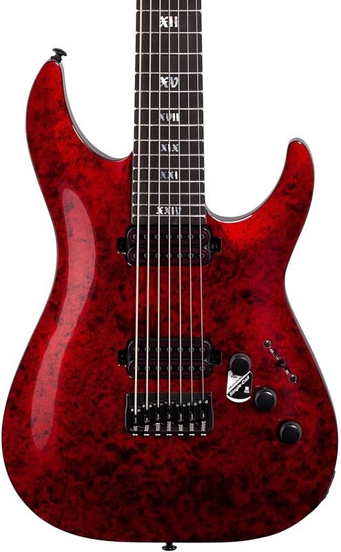 Schecter C7 Apocalypse Electric Guitar, 7-String, Red Reign, Blemished, Body Straight Front