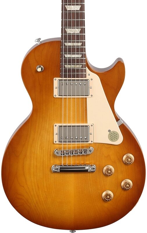 Gibson Les Paul Tribute Electric Guitar (with Soft Case), Satin Honey Burst, 18-Pay-Eligible, Body Straight Front