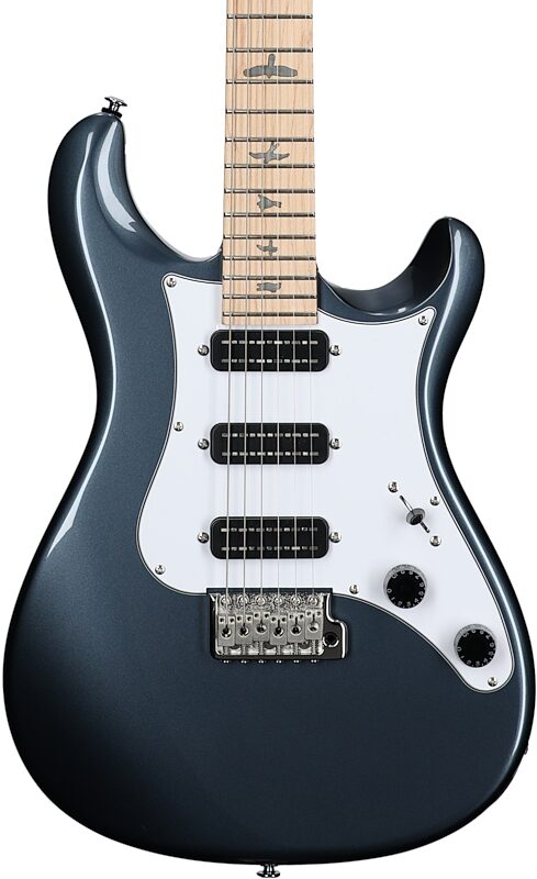 PRS Paul Reed Smith SE NF3 Electric Guitar, with Maple Fingerboard (with Gig Bag), Gun Metal Gray, Body Straight Front