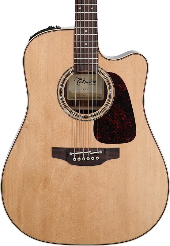 Takamine P5DC Acoustic-Electric Guitar (with Case), Natural Gloss, Body Straight Front