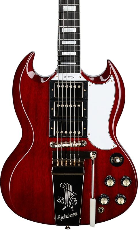 Epiphone Joe Bonamassa 1963 SG Custom Electric Guitar (with Custom Hard Case), Dark Wine Red, Body Straight Front