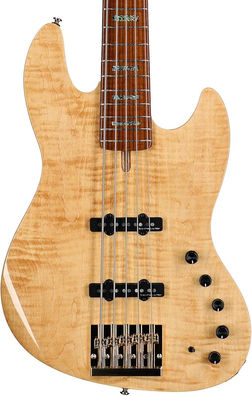Sire Marcus Miller V10 DX Electric Bass, 5-String (with Case), Natural, Body Straight Front