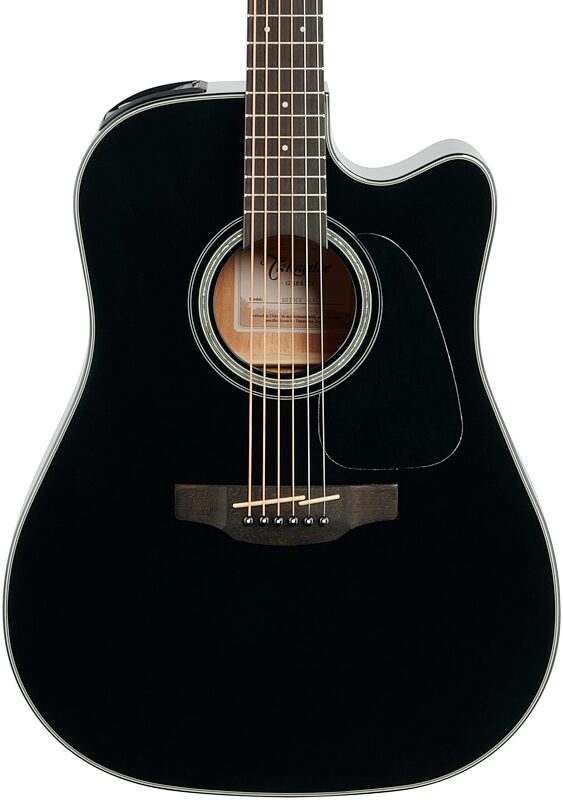 Takamine GD30CE Dreadnought Cutaway Acoustic-Electric Guitar, Black, Body Straight Front