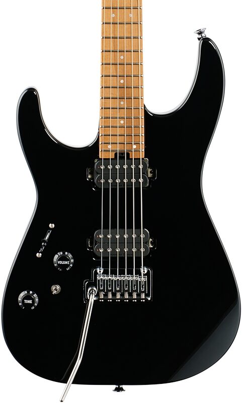 Charvel Pro-Mod DK24 HH 2PT CM Electric Guitar, Left-Handed, Gloss Black, USED, Warehouse Resealed, Body Straight Front