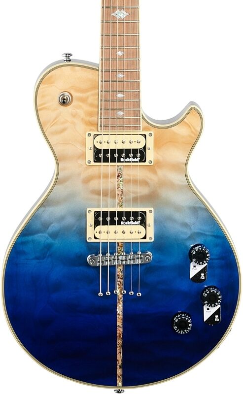 Michael Kelly Custom Collection Patriot Instinct Bold Electric Guitar, Pau Ferro Fingerboard, Blue Fade, Body Straight Front