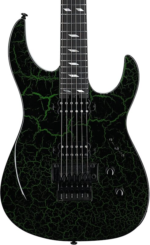 Legator Ninja 6 Floyd Rose Electric Guitar, Green Crackle , Body Straight Front