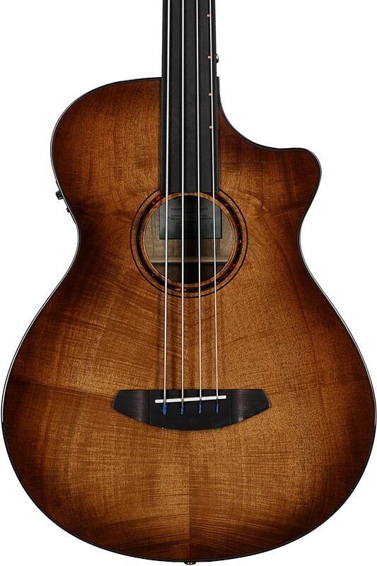 Breedlove ECO Pursuit Exotic S Concerto CE Fretless Bass Guitar, New, Body Straight Front