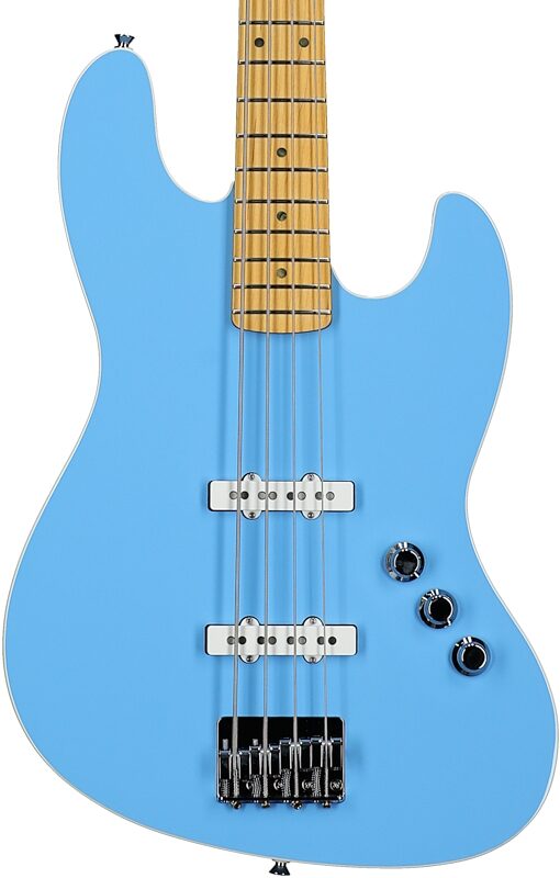 Fender Aerodyne Special Jazz Electric Bass, Maple Fingerboard (with Gig Bag), California Blue, Body Straight Front