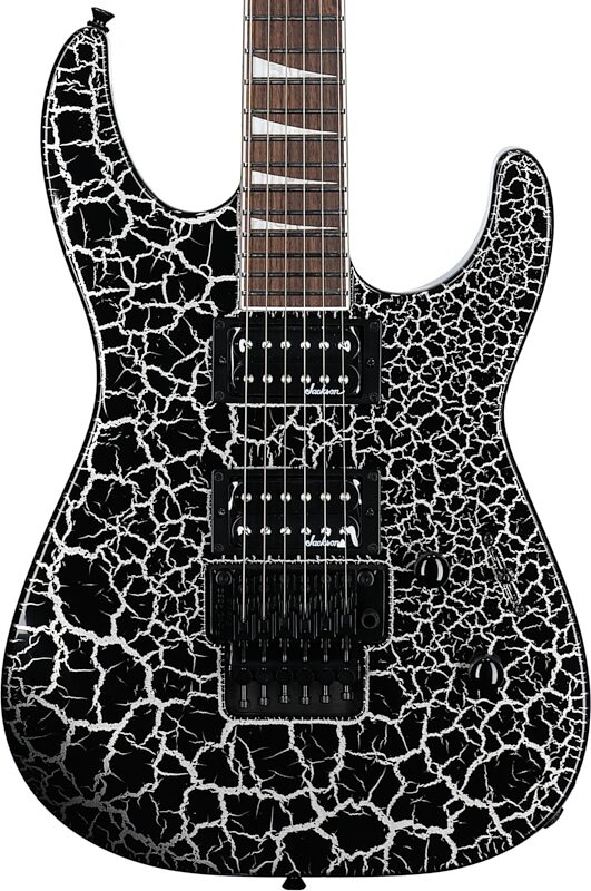 Jackson X Series Soloist SLX DX Crackle Electric Guitar, Silver Mercury Crackle, Body Straight Front