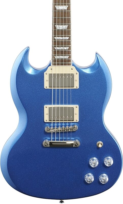 Epiphone SG Muse Electric Guitar, Radio Blue Metallic, Body Straight Front