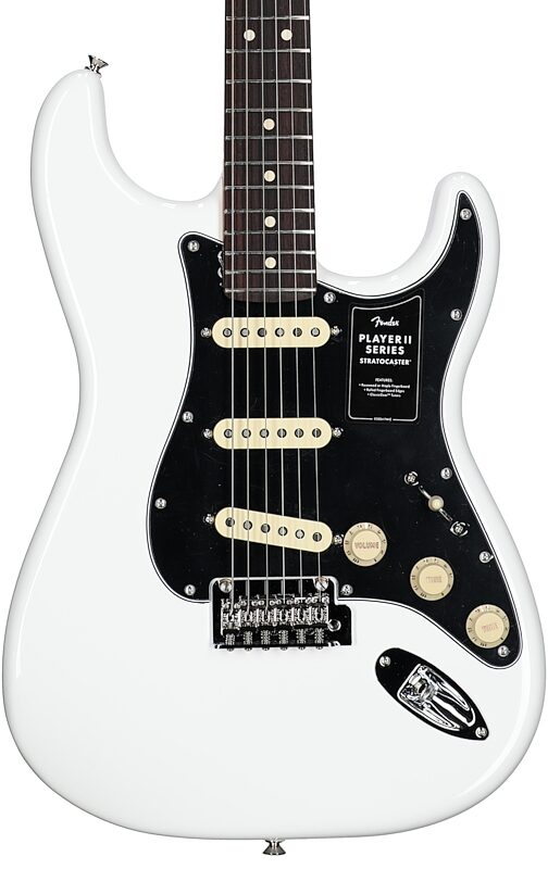 Fender Player II Stratocaster Electric Guitar, with Rosewood Fingerboard, Polar White, Body Straight Front