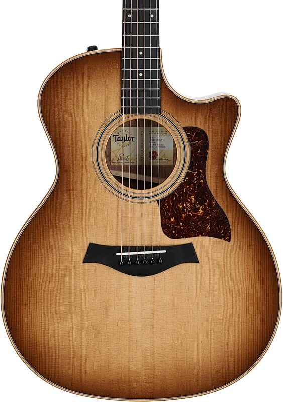 Taylor 314ce Studio Acoustic-Electric Guitar (with Gig Bag), Shaded Edge Burst, Body Straight Front