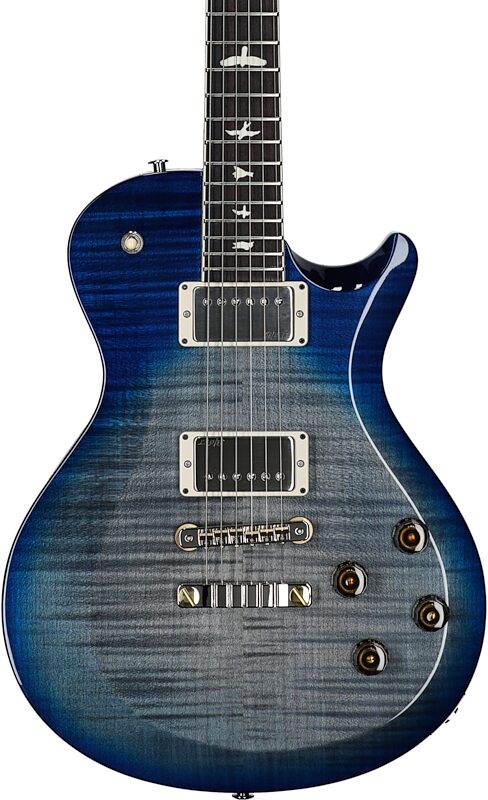 PRS Paul Reed Smith S2 McCarty 594 Singlecut Electric Guitar (with Gig Bag), Faded Gray Black Blue Burst, Body Straight Front