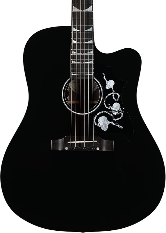 Gibson Dave Mustaine Songwriter Acoustic Electric Guitar (with Case), Ebony, Blemished, Body Straight Front