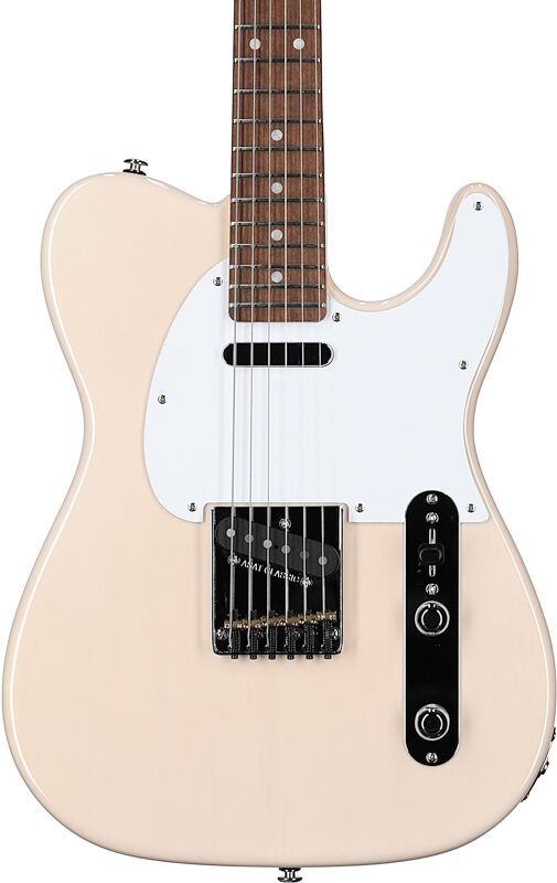 G&L Fullerton Deluxe ASAT Classic Alnico Electric Guitar (with Gig Bag), Butterscotch Chechen, Body Straight Front