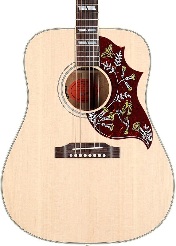 Gibson Hummingbird Faded Acoustic-Electric Guitar (with Case), Antique Natural, Body Straight Front