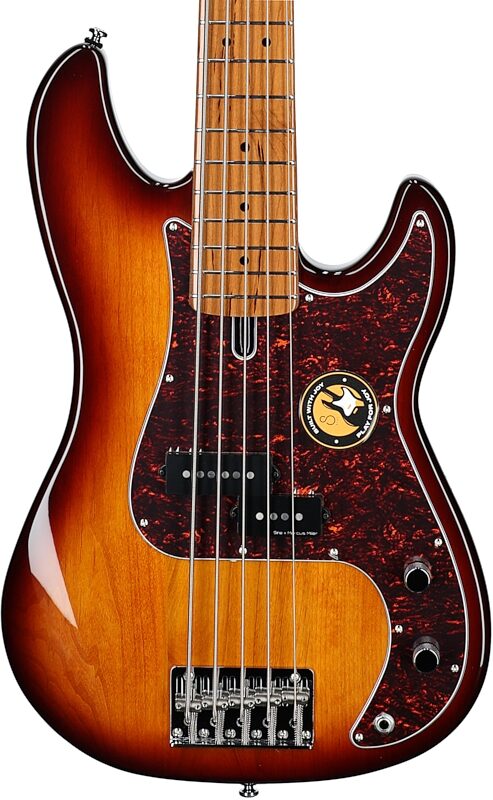 Sire Marcus Miller P5 Electric Bass, 5-String, Tobacco Sunburst, Body Straight Front