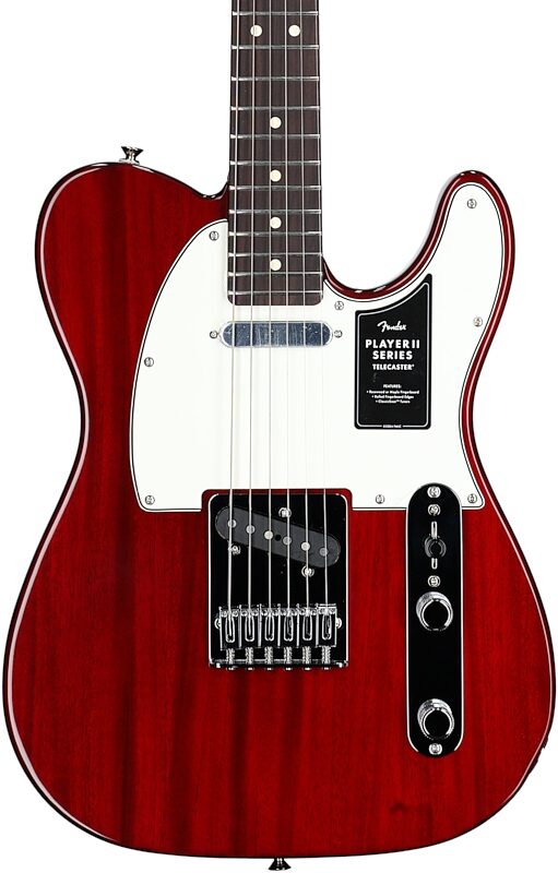 Fender Player II Telecaster Chambered Mahogany Electric Guitar, Transparent Cherry, Open Box (Very Good), Body Straight Front