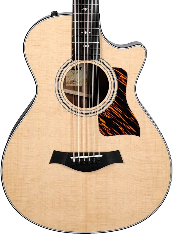 Taylor 352ce 12 Fret Grand Concert Acoustic-Electric Guitar, 12-String (with Case), Natural, Body Straight Front