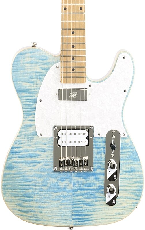 Michael Kelly Mod Shop '55 Electric Guitar, Seymour Duncan, Roasted Maple Fingerboard, Blue Jean Wash, Blemished, Body Straight Front