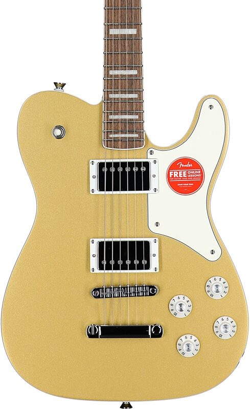 Squier Limited Edition Paranormal Troublemaker Telecaster Deluxe Electric Guitar, Aztec Gold, Body Straight Front