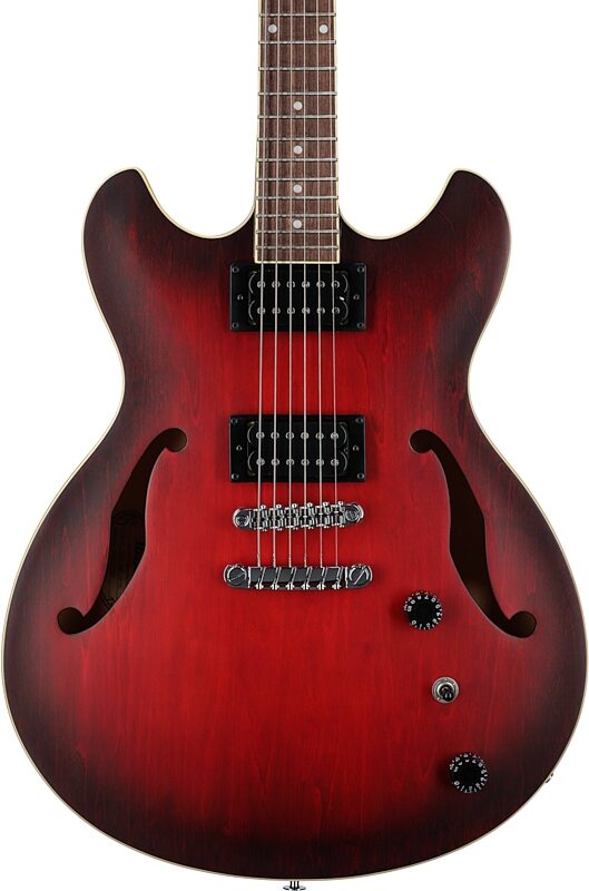 Ibanez AS53 Artcore Semi-Hollowbody Electric Guitar, Sunburst Red, Body Straight Front