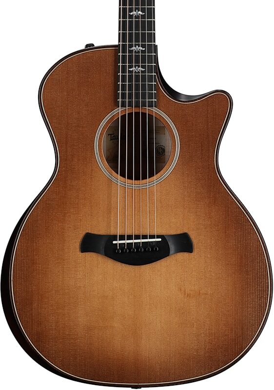 Taylor Builder's Edition 614ce Grand Auditorium Acoustic-Electric Guitar (with Case), Wild Honey Burst, Body Straight Front