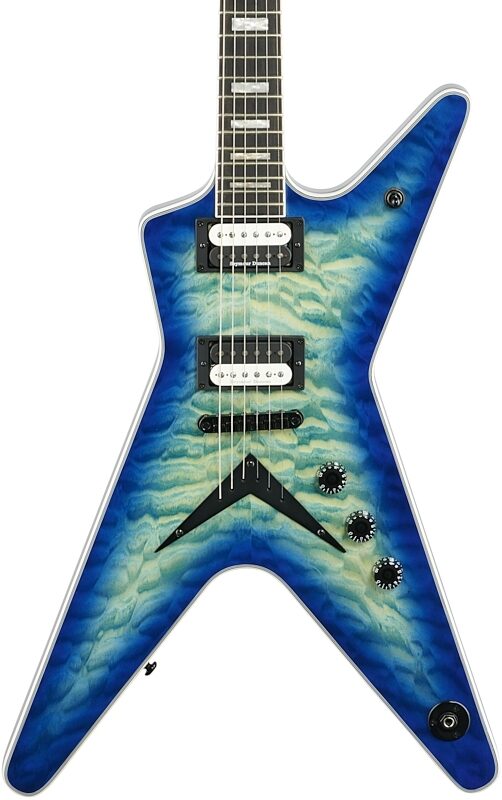 Dean ML Select Quilt Top Electric Guitar, Ocean Burst, Body Straight Front