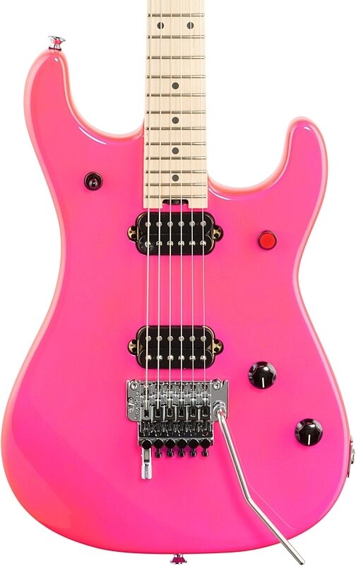 EVH Eddie Van Halen 5150 Series Standard Electric Guitar, Neon Pink, with Maple Fingerboard, Body Straight Front