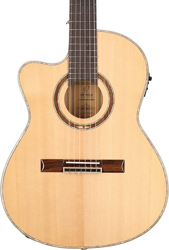 Ortega RCE138T4L Classical Acoustic-Electric Guitar, Left-Handed (with Gig Bag), New, Body Straight Front