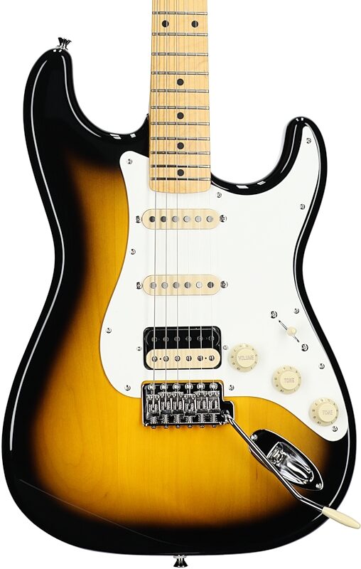 Fender JV Modified '50s Stratocaster HSS Electric Guitar, with Maple Fingerboard (and Gig Bag), 2-Color Sunburst, Body Straight Front