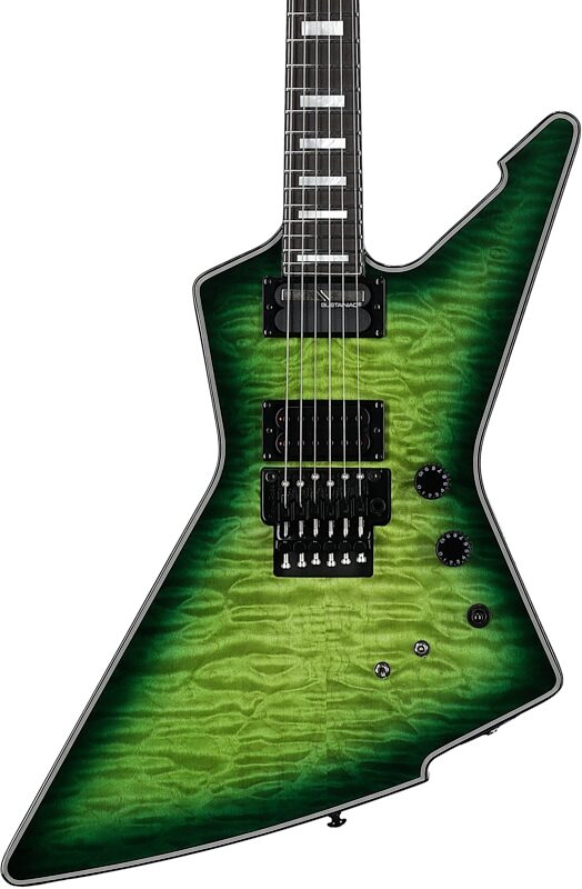 Schecter E-1 FR S Special Edition Electric Guitar, Green Burst, Body Straight Front