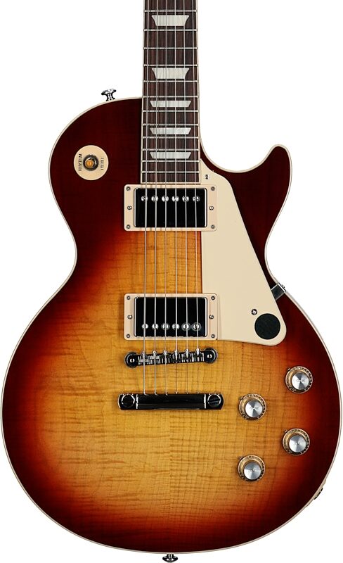 Gibson Exclusive '60s Les Paul Standard AAA Flame Top Electric Guitar (with Case), Bourbon Burst, Blemished, Body Straight Front