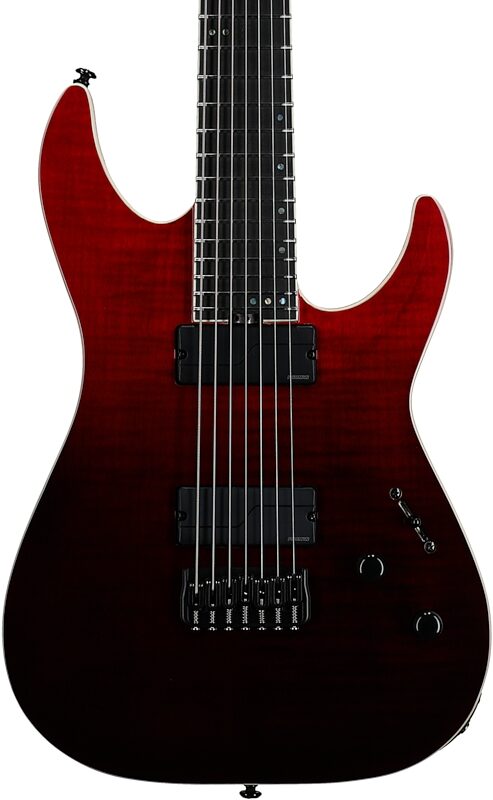 Schecter C-7 SLS Elite Electric Guitar, 7-String, Blood Burst, Body Straight Front