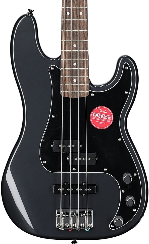 Squier Affinity Precision PJ Jazz Electric Bass, Laurel Fingerboard, Charcoal Frost, Body Straight Front