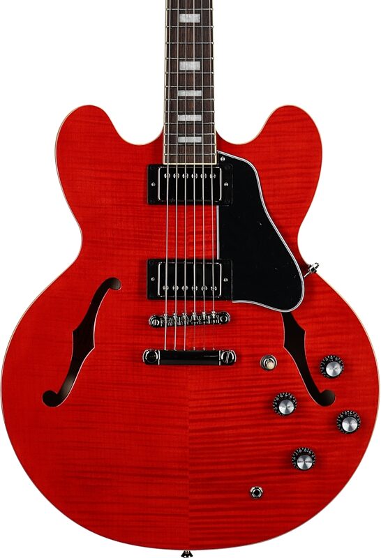 Epiphone Marty Schwartz ES-335 Electric Guitar (with Case), Sixties Cherry, Body Straight Front