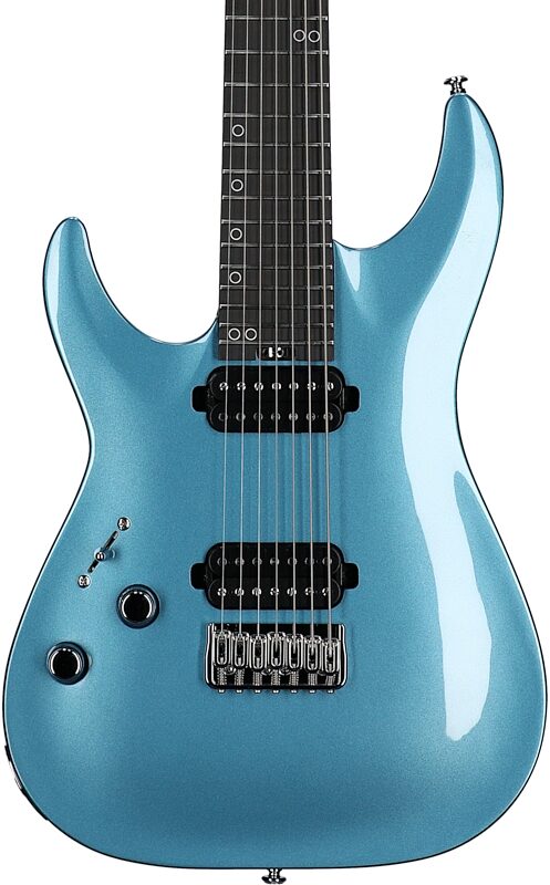 Schecter Aaron Marshall AM-7 Electric Guitar, 7-String, Left-Handed, Cobalt Slate, Body Straight Front
