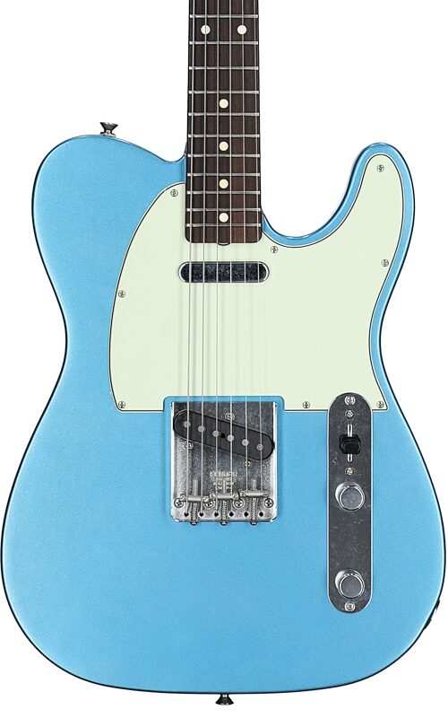 Fender Limited-Edition Vintera II Road Worn '60s Telecaster Rosewood Fingerboard Electric Guitar (with Gig Bag), Lake Placid Blue, Body Straight Front