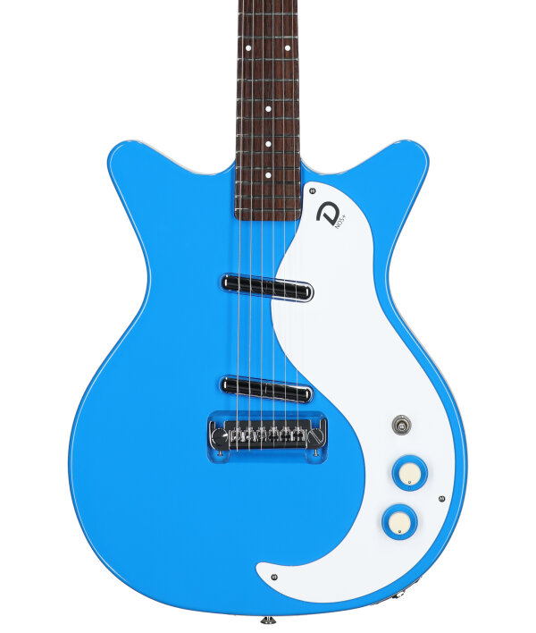 Danelectro '59 MOD NOS Electric Guitar, Baby Gogo Blue, Body Straight Front