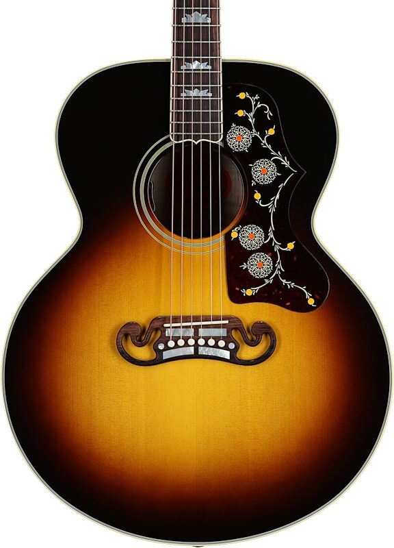 Gibson SJ-200 Original Jumbo Acoustic-Electric Guitar (with Case), Vintage Sunburst, Body Straight Front