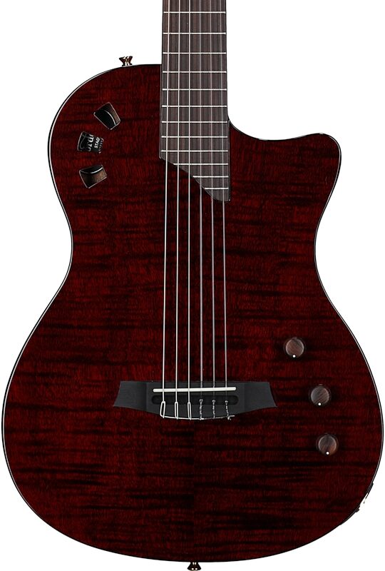 Cordoba Stage Limited Classical Acoustic-Electric Guitar, Garnet, Blemished, Body Straight Front
