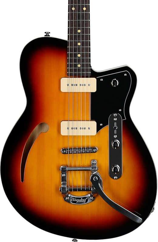 Reverend Club King 290 Electric Guitar, 3-Tone Sunburst, Body Straight Front