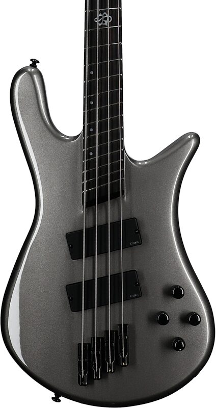 Spector NS Dimension Multi-Scale 4-String Bass Guitar (with Bag), Gunmetal Gloss, Body Straight Front