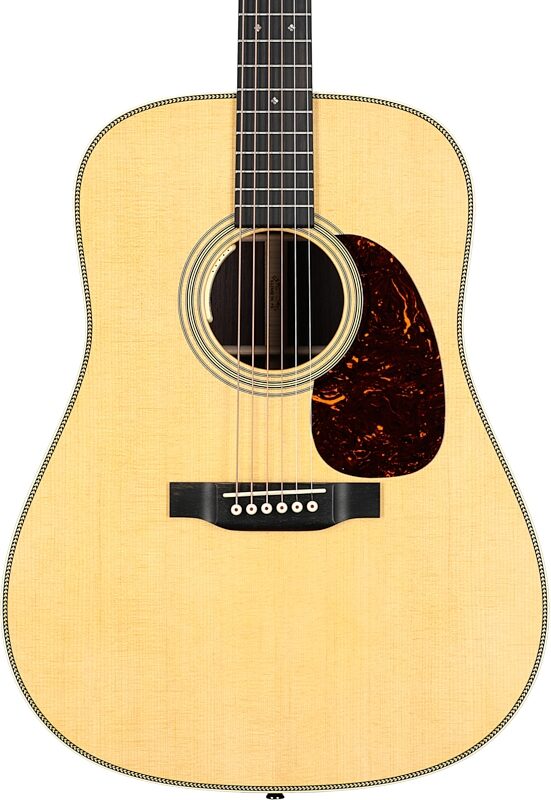 Martin HD-28EZ Acoustic-Electric Guitar with LR Baggs Anthem (with Case), Natural, Body Straight Front