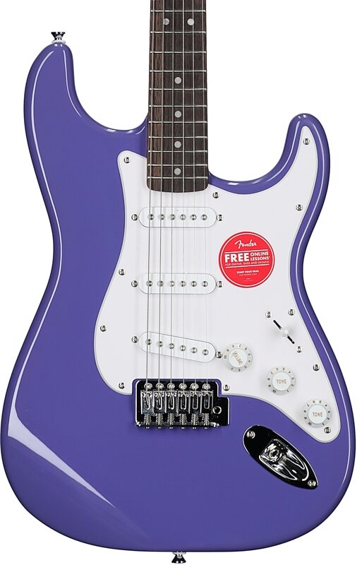 Squier Sonic Stratocaster Electric Guitar, Laurel Fingerboard, Ultraviolet, Body Straight Front
